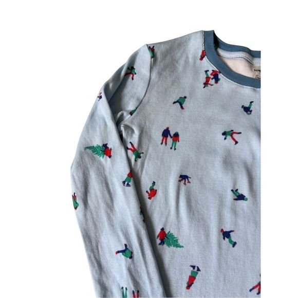 Summersalt Unisex Kids Pajamas Set size 10 Christmas Cotton Blue - Picture 5 of 6